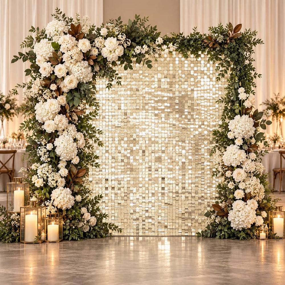 Flower, Greenery & Shimmer Walls