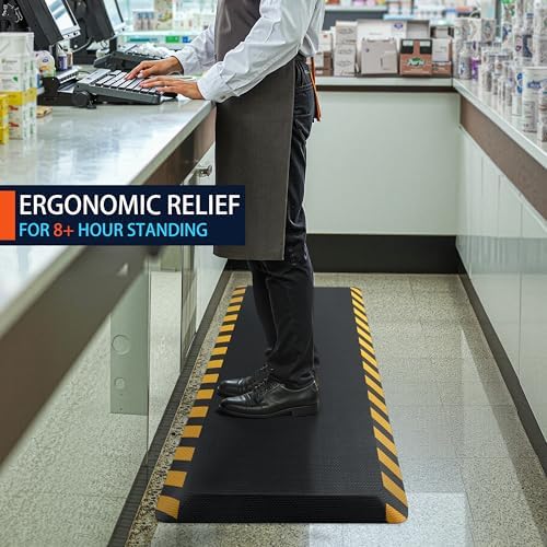 0.9" Anti Fatigue Mat for Industrial & Standing Mat & Home Kitchen, alternate view 2
