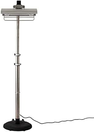 02117 Telescoping Offset Pole Mounted Infrared Patio Heater With Wheels 1500 Watt Indoor Outdoor Powder Coated, alternate