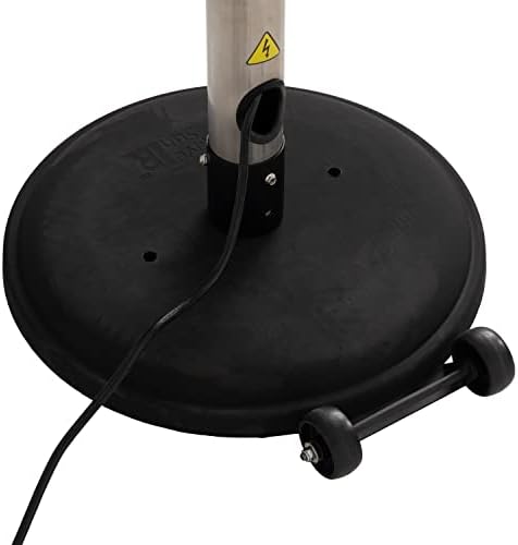 02117 Telescoping Offset Pole Mounted Infrared Patio Heater With Wheels 1500 Watt Indoor Outdoor Powder Coated, alternate