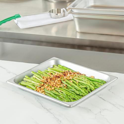 1/2 Half Size Steam Table Pan Stainless Steel 1 Count Anti-Jam 1.2” Deep Freezable 24 Gauge Steam Table Pan Lid, alternate