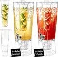 1.5 Gallon Drink Dispensers for Parties with Fruit Infuser 2 Pcs
