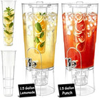 1.5 Gallon Drink Dispensers for Parties with Fruit Infuser 2 Pcs