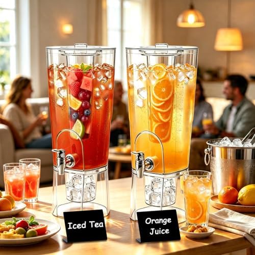 1.5 Gallon Drink Dispensers for Parties with Fruit Infuser 2 Pcs, alternate view 2