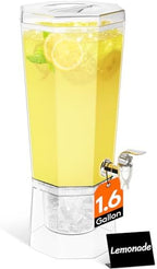 1.6 Gallon Drink Dispenser for Party with Leak-Proof Spigot, 1 Pc in Transparent