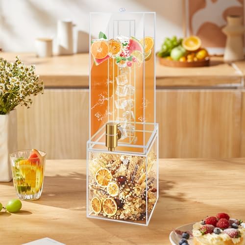 1.8 Gallon Large Drink Dispenser, Drink Dispenser with Acrylic Stand, Drink Dispensers for Parties with Ice, alternate view 2