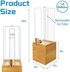 1.8 Gallon Large Drink Dispenser, Drink Dispenser with Wood Stand, Beverage Dispenser with with Ice Core, alternate view 3