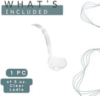 1-Count Large Clear Plastic Ladle 5 oz with Pour Spout - Serving Ladle with Hanging Hole for Punch, Juice, alternate view 4