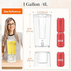 1 Gallon Drink Dispenser for Parties with Fruit Infuser 2 Pcs, alternate view 2