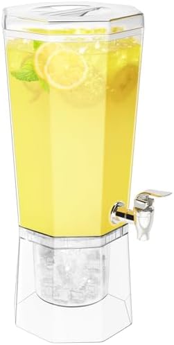 1 Gallon Drink Dispenser for Party with Leak-Proof Spigot, 1 Pc in Clear