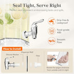 1 Gallon Drink Dispenser for Party with Leak-Proof Spigot, 4 Pcs in Transparent, alternate view 4