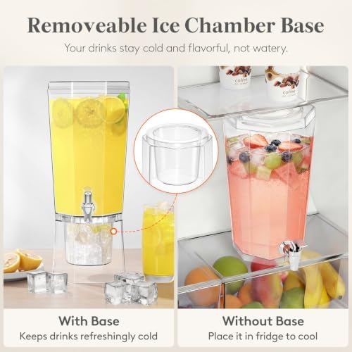 1 Gallon Drink Dispenser for Party with Leak-Proof Spigot, 4 Pcs in Transparent, alternate view 5
