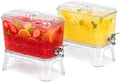 1 Gallon Drink Dispenser with Spigot and Stand, 2 Pack