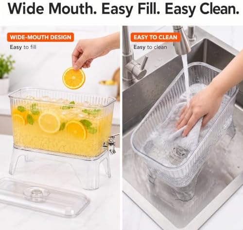 1 Gallon Drink Dispenser with Spigot and Stand, 2 Pack, alternate view 6