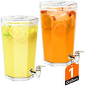 1 Gallon Drinks Dispense for Parties with Leakproof Spigot, 2 Pack