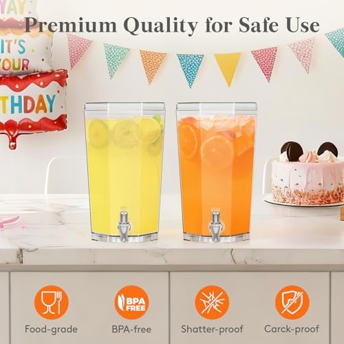 1 Gallon Drinks Dispense for Parties with Leakproof Spigot, 2 Pack, alternate view 4