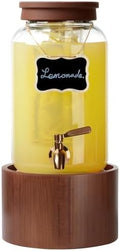 1 Gallon Glass Drink Dispenser for Parties Beverage Dispenser