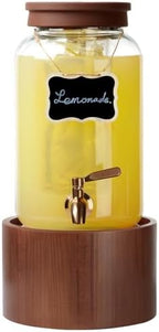 1 Gallon Glass Drink Dispenser for Parties Beverage Dispenser