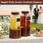 1 Gallon Glass Drink Dispenser for Parties Beverage Dispenser, alternate view 2
