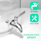 1 Gallon Glass Drink Dispenser with Stand,2 Pack Glass Beverage Dispenser with Stainless Steel Spigot, Water, alternate view