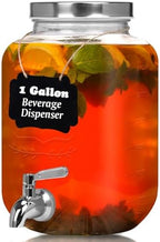 1 Gallon Glass Drinks Dispenser for Parties