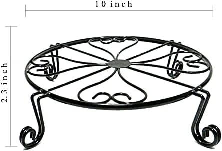 1 pack 10"-12" Metal Plant Stand Outdoor, for Flower Pot Heavy Duty Potted Holder Round Wrought Rustproof Iron, alternate