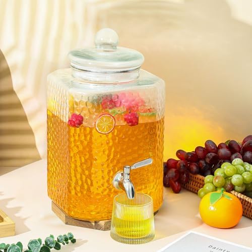 1 Pack 2.5 Gallon Drink Dispenser for Parties, Glass Water Dispenser, alternate view 2