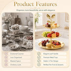 1 Pack 3 Tier Gold Cupcake Stand, Tiered Serving Trays in Warm Gold, alternate view 5