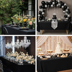 1 Pack 60 x 84 Inch Tablecloths Rectangle Black in 60 x 84 Inch in Black, alternate view 7