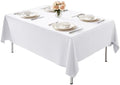 1 Pack 60 x 84 Inch Tablecloths Rectangle White in 60 x 84 Inch in White