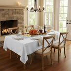 1 Pack 60 x 84 Inch Tablecloths Rectangle White in 60 x 84 Inch in White, alternate view 5