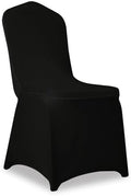 1 Pack Black Stretch Polyester Spandex Chair Covers Universal Washable Removable Chair Slipcovers Protector for