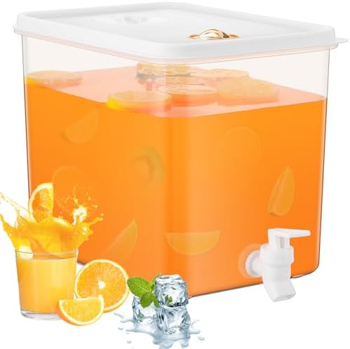 1 Pack Drink Dispenser for Fridge with Spigot, 2 Gallon