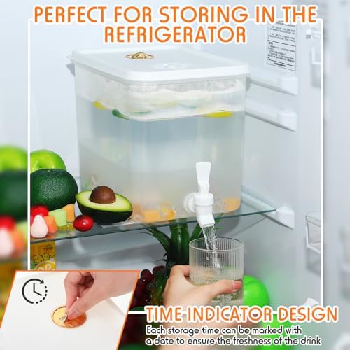 1 Pack Drink Dispenser for Fridge with Spigot, 2 Gallon, alternate view 5