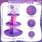 1 Pack Korean Cupcake Stand Singer Hunters Birthday Decorations in Purple, alternate view 3