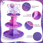1 Pack Korean Cupcake Stand Singer Hunters Birthday Decorations in Purple, alternate view 4
