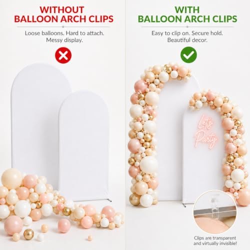 1 Pack Large Balloon Arch Clips Spring Clamp for Backdrop, Clear in Clear, alternate view 4