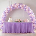 1-Pack Light Purple 2-in-1 Tulle Tablecloth for 8-Foot Rectangular Table in 96" x 30" (Rectangular) in Light