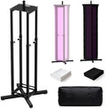 1-Pack Moving Head DJ Lights Stand - Adjustable DJ Totem Pole with Black & White Scrims, Wobble-Free Speaker
