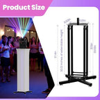 1-Pack Moving Head DJ Lights Stand - Adjustable DJ Totem Pole with Black & White Scrims, Wobble-Free Speaker, alternate view