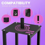 1-Pack Moving Head DJ Lights Stand - Adjustable DJ Totem Pole with Black & White Scrims, Wobble-Free Speaker, alternate view