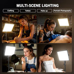 1-Pack Photography Lighting Kit, NiceVeedi 25W LED Video Light Kit, 2900-7000K Dimmable Studio Light with Tripod, alternate