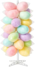 1 Pack Plastic Cotton Candy Stand 5.25 ft Tall Cake Pop Stand with 48 Holes Adjustable Cotton Candy Floor