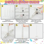 1 Pack Plastic Cotton Candy Stand 5.25 ft Tall Cake Pop Stand with 48 Holes Adjustable Cotton Candy Floor, alternate view 3