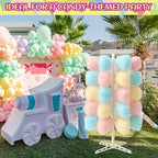 1 Pack Plastic Cotton Candy Stand 5.25 ft Tall Cake Pop Stand with 48 Holes Adjustable Cotton Candy Floor, alternate view 6
