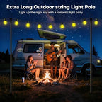 1 Pack String Light Poles for Outside, 9Ft Light Poles for Outdoor String LightsAdjustable Outdoor Light Poles, alternate