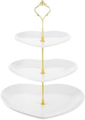 1 Pack Wedding 3 Tier Cupcake Stand Heart Shaped 3 Tiered Serving Trays for Party Plastic Tray Dessert Cupcake