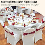 1 Pack White Stretch Polyester Spandex Chair Covers Universal Washable Removable Chair Slipcovers Protector for, alternate