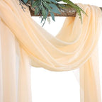 1 Panels Wedding Arch Draping Fabric Champagne Sheer Backdrop Curtain Arch Drape for Wedding Ceremony Reception, alternate