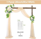 1 Panels Wedding Arch Draping Fabric Champagne Sheer Backdrop Curtain Arch Drape for Wedding Ceremony Reception, alternate